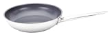 Strauss Pro Stainless Steel 8 Inch Skillet with Non Stick Ceramic Coating