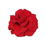 A Girl Company Red Satin Flower Hair Bow/Clip/Brooch
