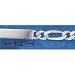 Id's Br-323 : Sterling Silver 7 Inch 180 Figaroa Id Bracelet (40mm Engraving Area)