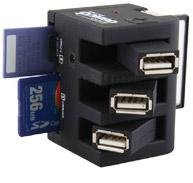 Duronic All In One/COMBO USB 2.0 Memory Card Reader with 3 USB Hub Port