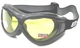 Birdz Eyewear - The Buzzard - Motorcycle Goggle Fits Over Glasses Yellow Lens