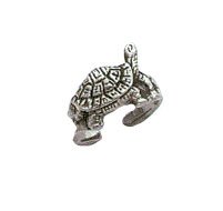 Toe Ring Sterling Silver Antiqued Turtle Toe Ring