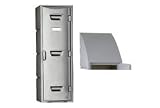 Double Tier Plastic Lockers - Sloped Top 12x15x47 Gray