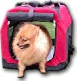 Red Folding Soft Sided Carrier Crate for Pets up to 70 lbs Red Folding Soft Sided Carrier Crate for Pets up to 70 lbs