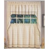 Adirondack Kitchen Curtain - Swag pair - Ecru Toast by 