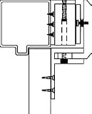 ROFU 21031-US40 Z-Bracket for in-swinging door for 8011/ 8022 series Dark Anodized Bronze finish