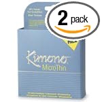 Kimono Latex Micro Thin Condoms, Lubricated, 24-Count Boxes (Pack of 2)