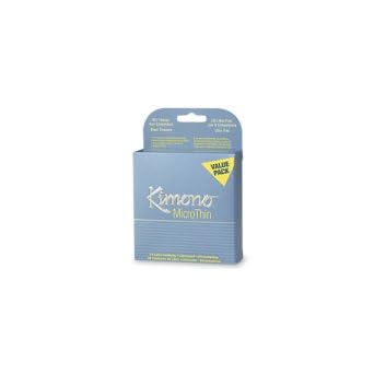 Kimono Latex Micro Thin Condoms, Lubricated, 24-Count Boxes (