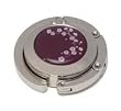 Foldable Purple Blossom Purse Hanger with Compact Mirror