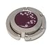Foldable Purple Blossom Purse Hanger with Compact Mirror