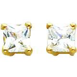 14K Gold Moissanite Earrings
