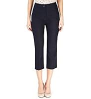 Linen Blend Slim Leg Cropped Trousers