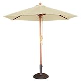 Round Parasol Size: 2.5 metre diameter. Colour: Cream.