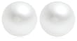 14k Yellow Gold 9-10mm White South Sea Pearl Stud Earrings