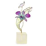 NOVICA Natural orchid statuette, 'Waltz'
