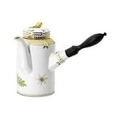 Royal Copenhagen Flora Danica Coffee Pot with Ebony Handle