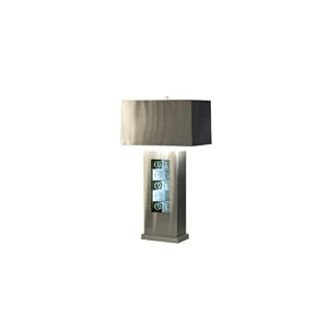 Nova Lighting 11674 Square Circles Table Lamp, Silver Aluminum And Silver Aluminum Shade by Nova Lighting