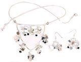 Earring & Necklace Sets Sterling Silver & Black Onyx Gemstones