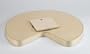 Peter Meier Kidney Shaped Wood Lazy Susan Shelf Mount 2 Tray Set 32in