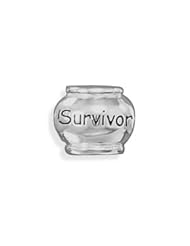 Sterling Silver Charm Bead the Word Survivor Fits Pandora Biagi Chamilia Troll European Style Bracelet