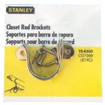 Click here to buy Closet Bar Bracket, Brass by Stanley.