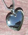 Sterling Silver Heart Shield with 2 silver tabs and Polished Finish