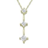 Three-Stone Diamond Pendant 1/4ctw