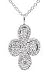 Gothic Diamond Cross Pendant Necklace, 18k White Gold, CTW 0.38