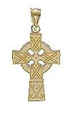 14kt Gold Celtic Cross Charm-QG-M2542