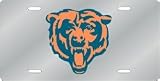 Chicago Bears Laser Cut Silver License Plate