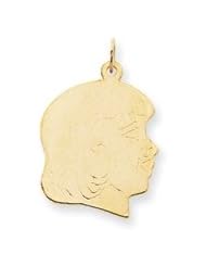14K Girl Head Charm