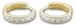 14kt Yellow Gold With Cubic Zirconia Huggie Earrings