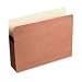 Wilson Jones Red Rope File Pockets, 5.25 Inch Expansion, Tyvek Reinforced Top Gussets, 9.5 x 11.75 Inches, Letter Size, Brown, 10 Pockets Per Box (WCC66)
