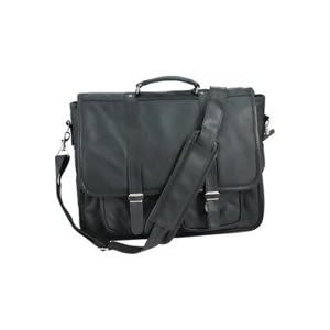 Embassy Genuine Black Leather Attache Case
