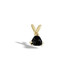 14K Yellow Gold Genuine Trillion Black Onyx Pendant by 