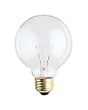 40 Watt Globe Style Light Bulb / G25 (3 1/8 Diameter) / Clear / Medium Base / Long Life 40G25