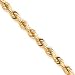 10k 7mm Handmade Diamond-cut Rope Chain Anklet - 9 Inch