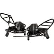 03-06 HONDA CBR600RR: VORTEX ADJUSTABLE COMPLETE REAR SET - BLACK (BLACK)