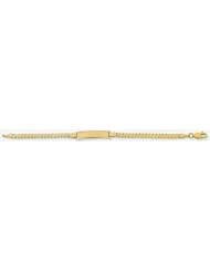 2mm 14k Flat Cuban Link Baby ID Bracelet 5.5"