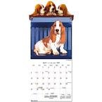 Basset Hound 2008 Calendar Holder Gift Set