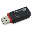 Kingston DataTraveler 112 - 8 GB USB 2.0 Flash Drive DT112/8GB (Black/Red)
