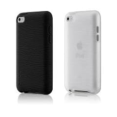 Belkin Essential 023 Grip Groove Duo Schutzh�llen f�r Apple iPod Touch 4G/5G (2er Pack) schwarz/wei�