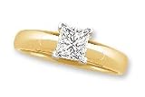 Certified, 1 ct. Princess Cut Diamond Solitaire