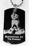 MUHAMMAD ALI BOXING- Dog tag Necklace-FREE CHAIN-ENGRAVED