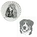 Greater Swiss Mountain Dog Heart Shaped Plate, Porcelain by Rosalinde (8' diameter)