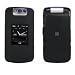 Fits Blackberry 8220 Flip PearlFlip T-Mobile Cell Phone Snap on Protector Faceplate Cover Housing Case - Solid Black Rubber Feel 