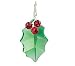 Swarovski Crystal Holly Ornament