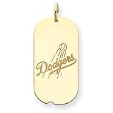 14K Los Angeles Dodgers Lg Dog Tag Charm