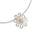 .925 Silver & 14K Flower Pendant