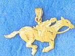 14K Gold Equestrian Charm by Dazzlers
